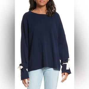 NWT Frame Denim Tie Cuff Wool Cashmere Sweater